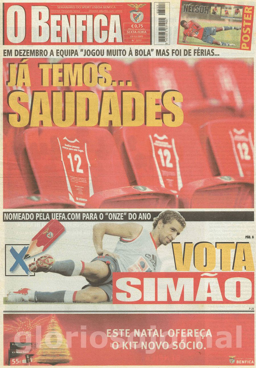 jornal o benfica 3217 2005-12-23